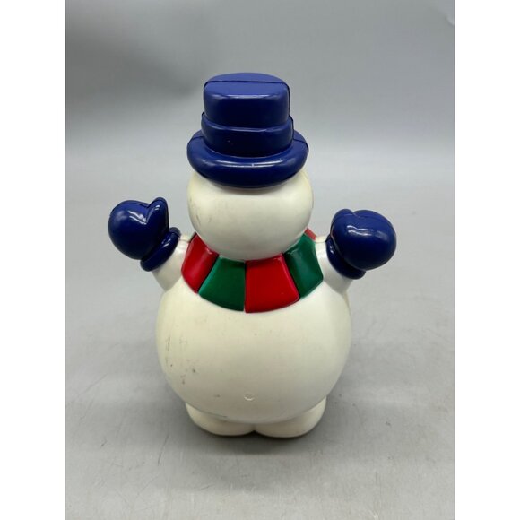 VTG Snowman BLOW MOLD Plastic Light COVERS 8" Blue Hat/Gloves No Light READ - Picture 4 of 7